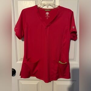 Healing Hands Pink Women's Scrub Set - Medium Top & Large Pants